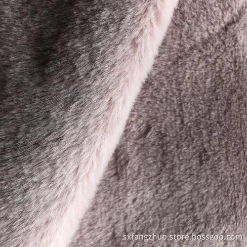 wholesale luxury double layer faux rabbit fur blanket